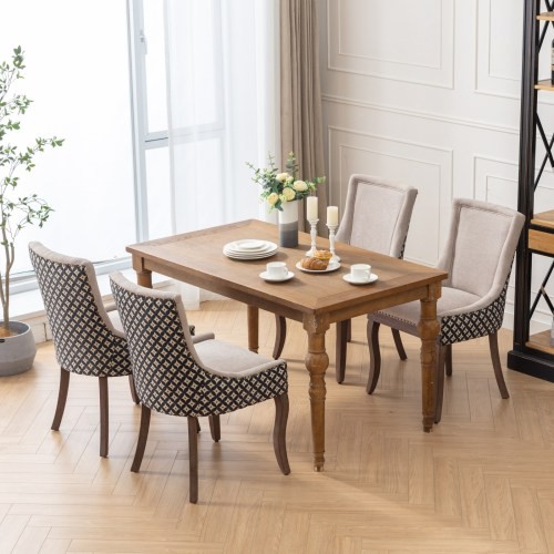 Set 6 fabric dining - of,
