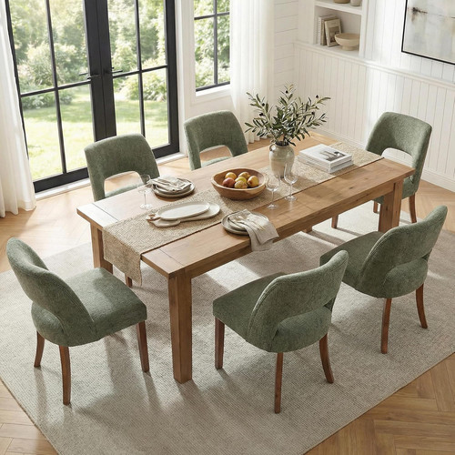 Wooden dining chairs - of, 6